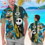 Personalized Green Bay Packers & Jack Skellington Hawaiian Shirt
