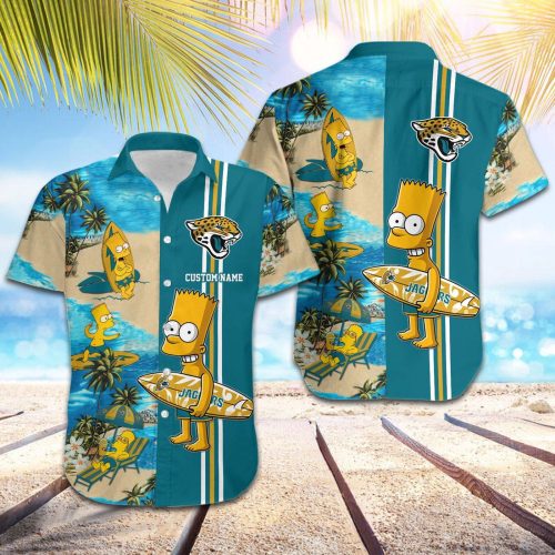Personalized Jacksonville Jaguars & Simpsons Hawaiian Shirt