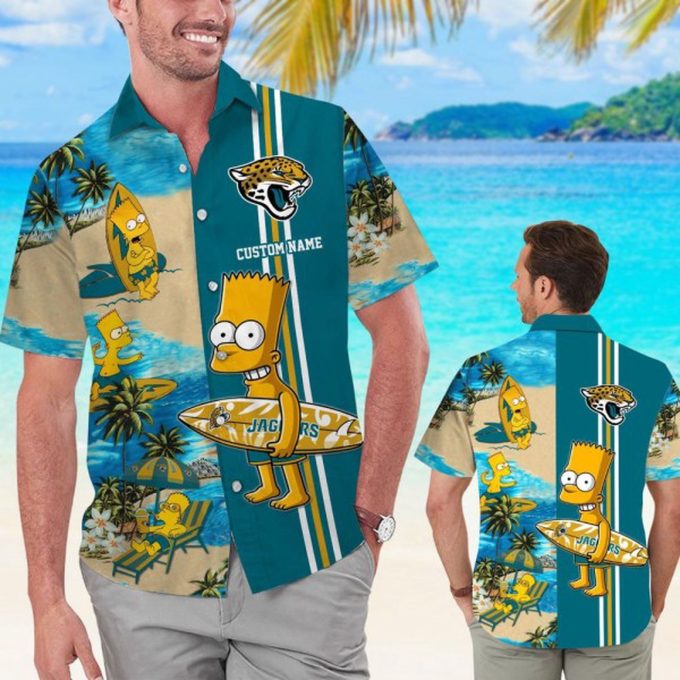 Personalized Jacksonville Jaguars & Simpsons Hawaiian Shirt