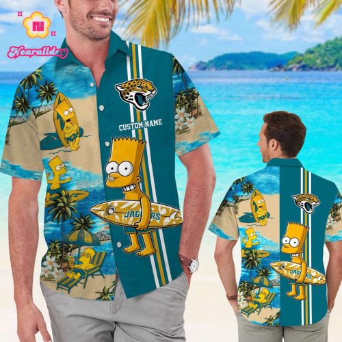 Personalized Jacksonville Jaguars & Simpsons Hawaiian Shirt