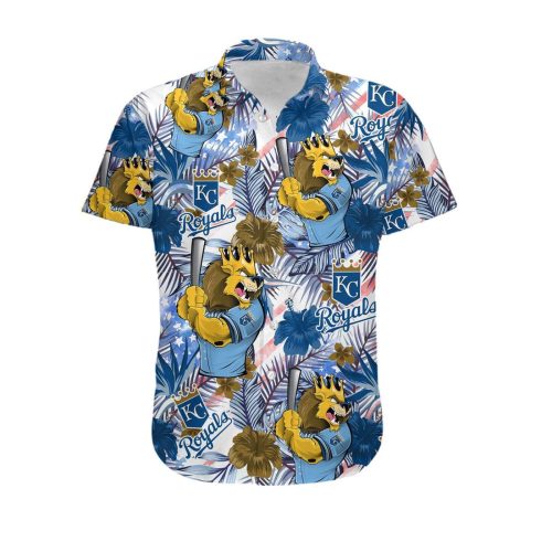 Custom Kansas City Royals Floral Hawaiian Shirt – Tropical America Flag Design
