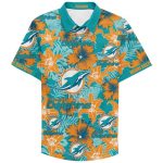 Personalized Miami Dolphins Football Teams Button Up Hawaiian Shirt