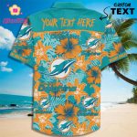 Personalized Miami Dolphins Football Teams Button Up Hawaiian Shirt