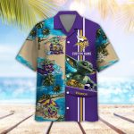 Personalized Minnesota Vikings & Baby Yoda Hawaiian Shirt Personalized Minnesota Vikings & Baby Yoda Hawaiian Shirt