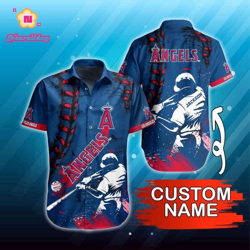 Custom MLB Los Angeles Angels Hawaiian Shirt: Summer Symphony for Fans