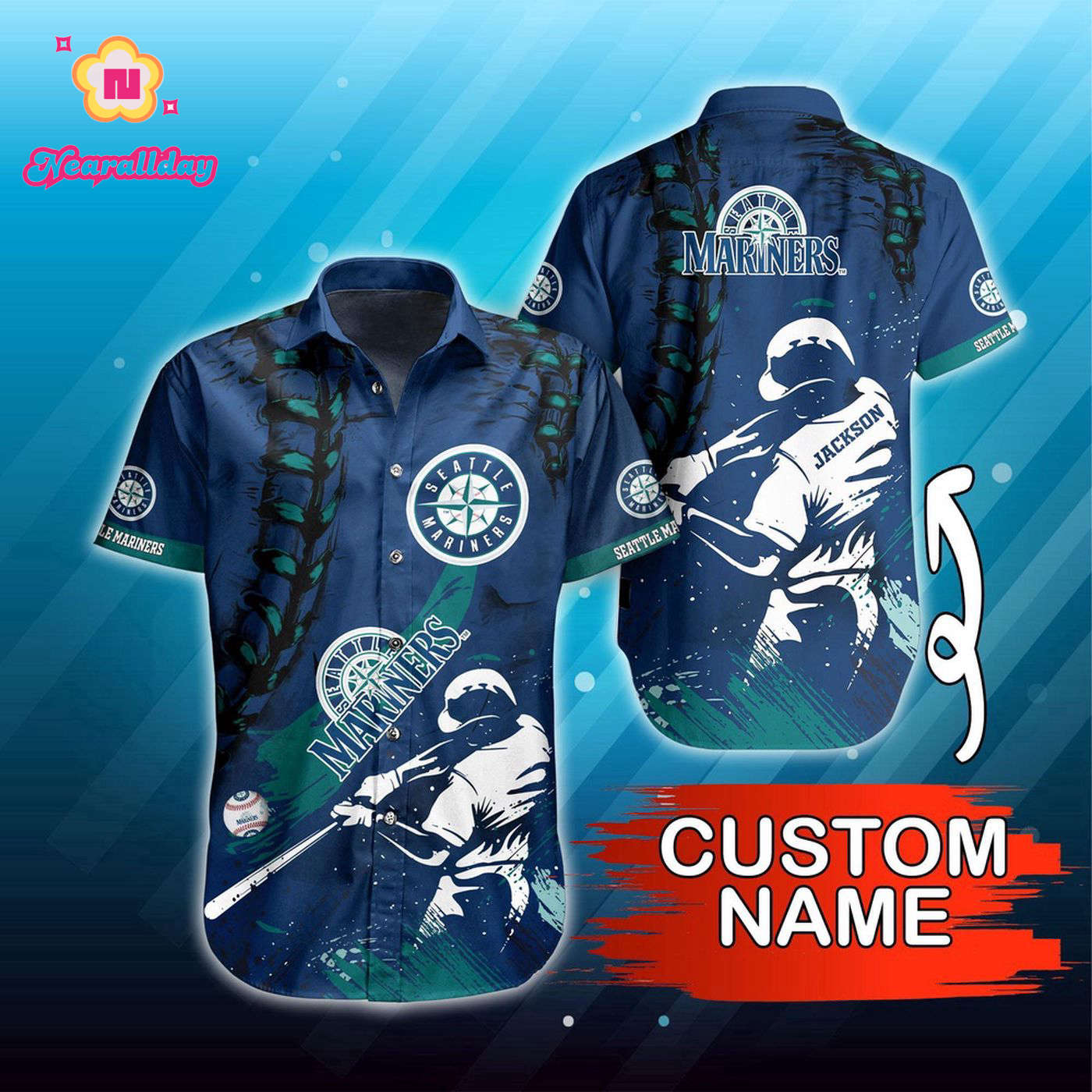 Custom Seattle Mariners Hawaiian Shirt: Perfect Summer Gear for MLB Fans Custom Seattle Mariners Hawaiian Shirt: Perfect Summer Gear for MLB Fans