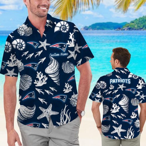 Personalized New England Patriots Hawaiian Shirt Gift for Men Women #2