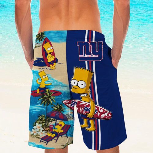 Personalized New York Giants & Simpsons Hawaiian Shirt