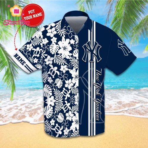 Custom New York Yankees Hawaiian Shirt - Personalized Baseball Apparel