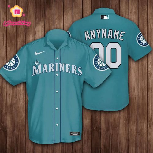 Customized Seattle Mariners 3D Hawaiian Shirt – Dark Turquoise Official MLB Gear