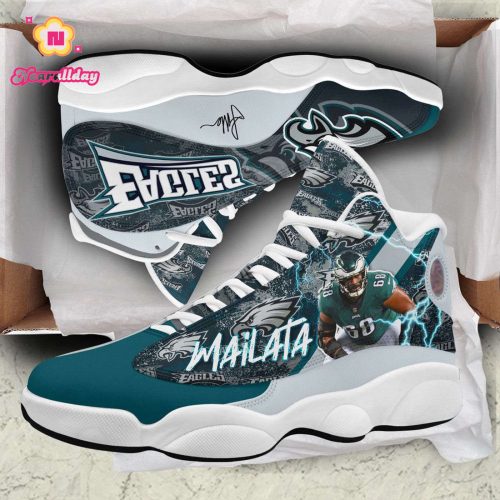 Philadelphia Eagles Air Jordan 13 Sneaker Custom For Fans Gift