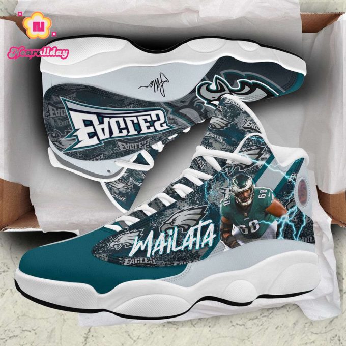 Philadelphia Eagles Air Jordan 13 Sneaker Custom For Fans Gift