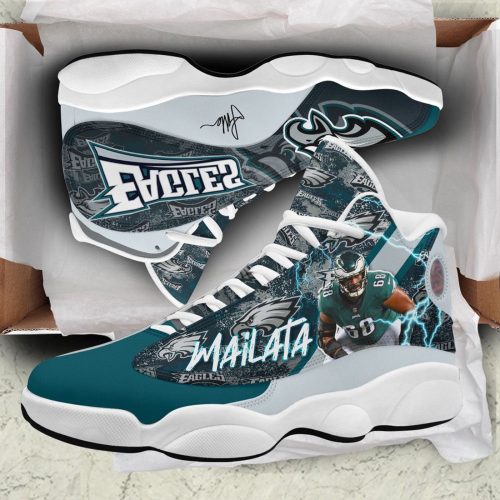 Philadelphia Eagles Air Jordan 13 Sneaker Custom For Fans Gift
