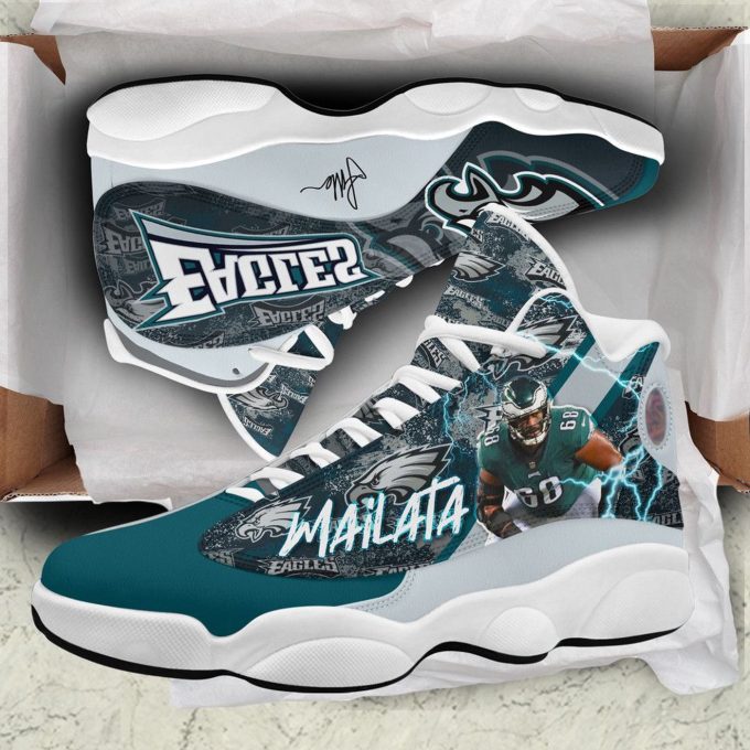 Philadelphia Eagles Air Jordan 13 Sneaker Custom For Fans Gift