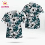 Philadelphia Eagles Flower Tropical Floral Aloha Hawaiian Shirt