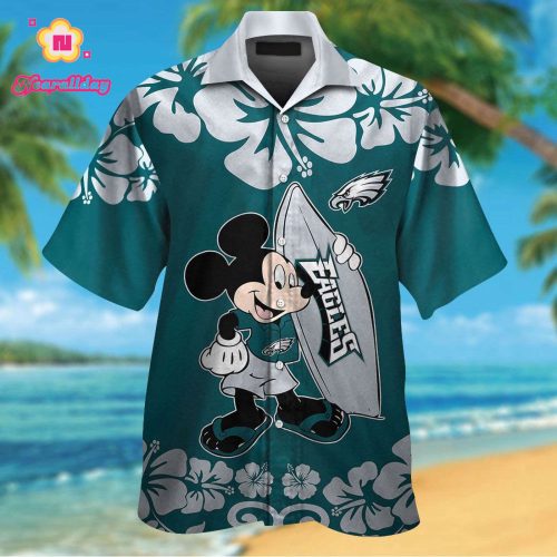 Philadelphia Eagles & Mickey Mouse Hawaiian Shirt