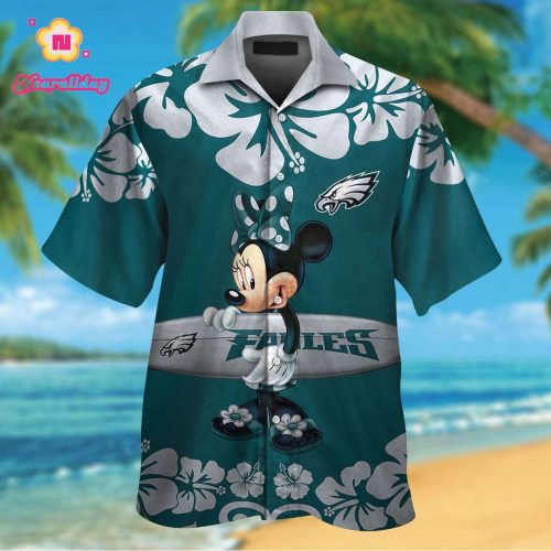 Philadelphia Eagles & Minnie Mouse Hawaiian Shirt