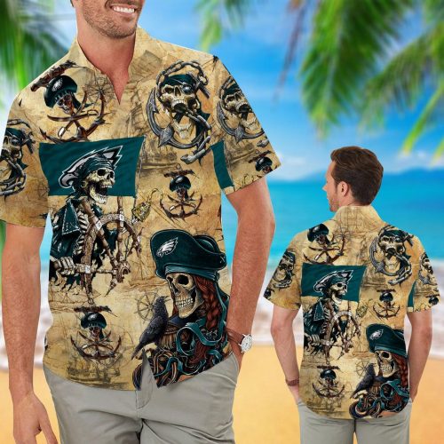 Philadelphia Eagles Pirates Retro Hawaiian Shirt