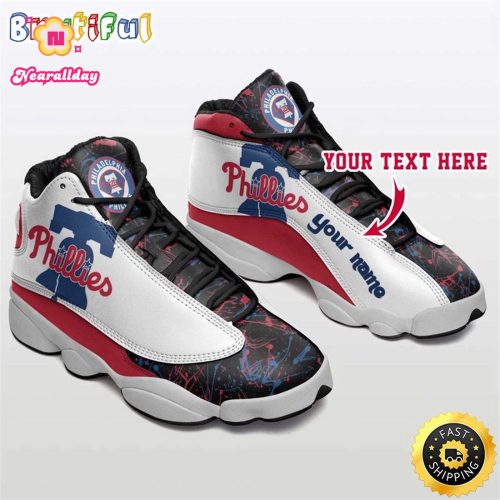 Philadelphia Phillies Air Jordan 13 Sneaker Custom For Fans  Unisex Shoes Gift