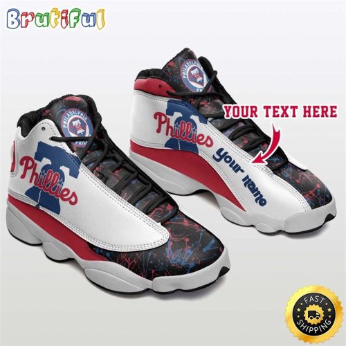 Philadelphia Phillies Air Jordan 13 Sneaker Custom For Fans  Unisex Shoes Gift