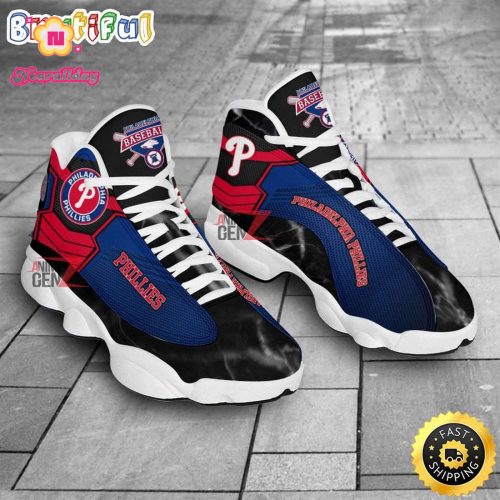 Philadelphia Phillies Air Jordan 13 Sneaker Custom For Fans  Unisex Shoes Gift