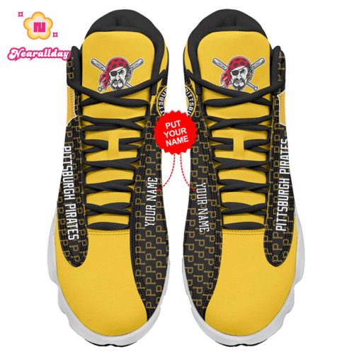 Pittsburgh Pirates Custom Name Air Jordan 13 Sneakers 1082- Unisex Shoes Gift