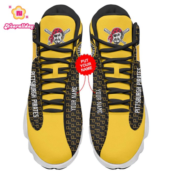 Pittsburgh Pirates Custom Name Air Jordan 13 Sneakers 1082- Unisex Shoes Gift