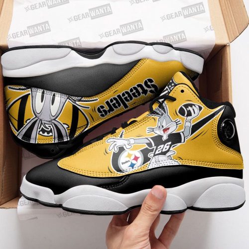 Pittsburgh Steelers Bugs Bunny Air Jordan 13 Sneaker Custom For Fans Gift