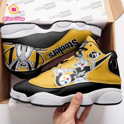 Pittsburgh Steelers Bugs Bunny Air Jordan 13 Sneaker Custom For Fans Gift