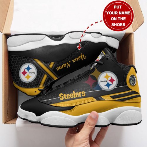 Pittsburgh Steelers Custom Name Air Jordan 13 Sneakers 1096