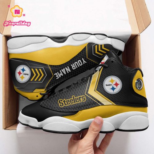 Pittsburgh Steelers Custom Name Air Jordan 13 Sneakers 14