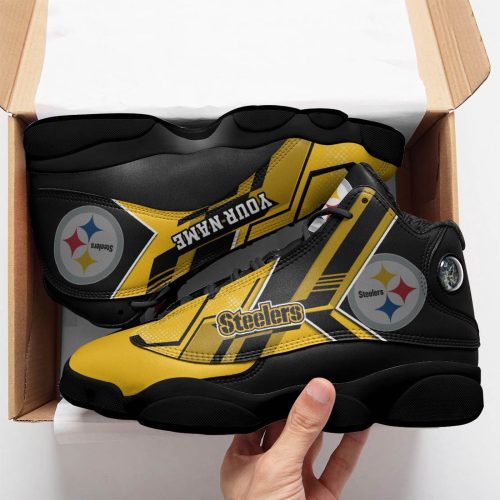 Pittsburgh Steelers Custom Name Air Jordan 13 Sneakers BG176