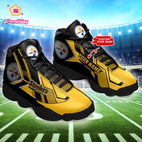 Pittsburgh Steelers Custom Name Air Jordan 13 Sneakers BG176
