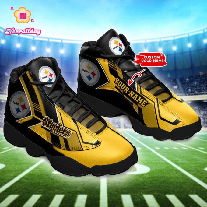Pittsburgh Steelers Custom Name Air Jordan 13 Sneakers BG176