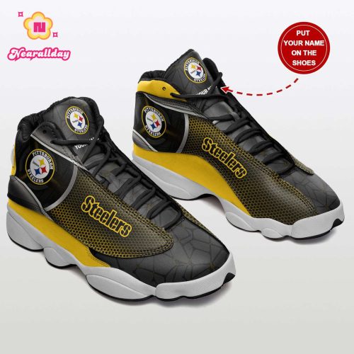 Pittsburgh Steelers Custom Name Air Jordan 13 Sneakers BG47