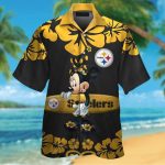 Pittsburgh Steelers & Minnie Mouse Hawaiian Shirt Pittsburgh Steelers & Minnie Mouse Hawaiian Shirt