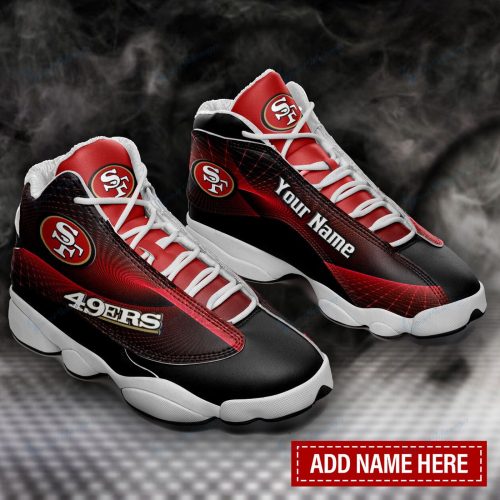 San Francisco 49ers Custom Name Air Jordan 13 Sneakers BG123