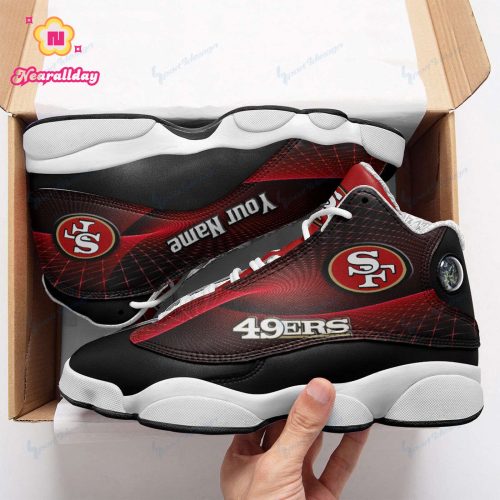 San Francisco 49ers Custom Name Air Jordan 13 Sneakers BG123
