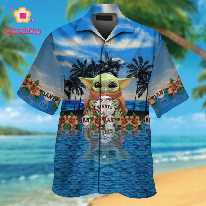 San Francisco Giants Baby Yoda Hawaiian Shirt: Cute & Stylish MLB Fan Gear