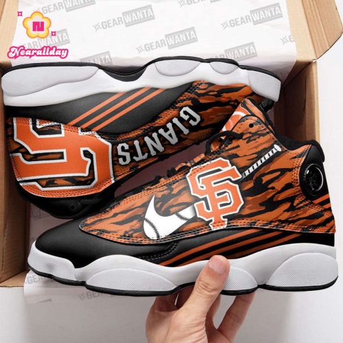 San Francisco Giants Camo Air Jordan 13 Sneaker Custom For Fans  Unisex Shoes Gift