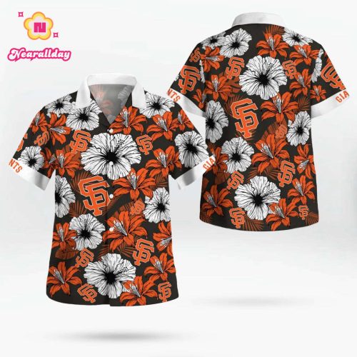 San Francisco Giants Tropical Floral Aloha Hawaiian Shirt - Official MLB Merchandise