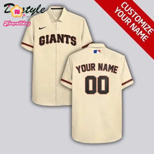 Custom San Francisco Giants Yellow Hawaiian Shirt – Personalized MLB Fan Apparel