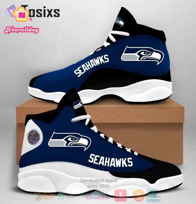 Seattle Seahawks Air Jordan 13 Sneaker Custom For Fans Gift