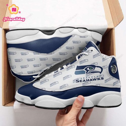 Seattle Seahawks Air Jordan 13 Sneaker Custom For Fans Gift
