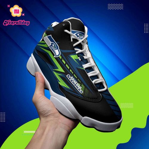 Seattle Seahawks Air Jordan 13 Sneaker Custom For Fans Gift