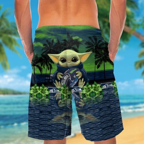 Seattle Seahawks & Baby Yoda Hawaiian Shirt