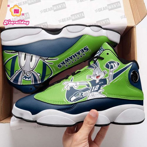Seattle Seahawks Bugs Bunny Air Jordan 13 Sneaker Custom For Fans Gift