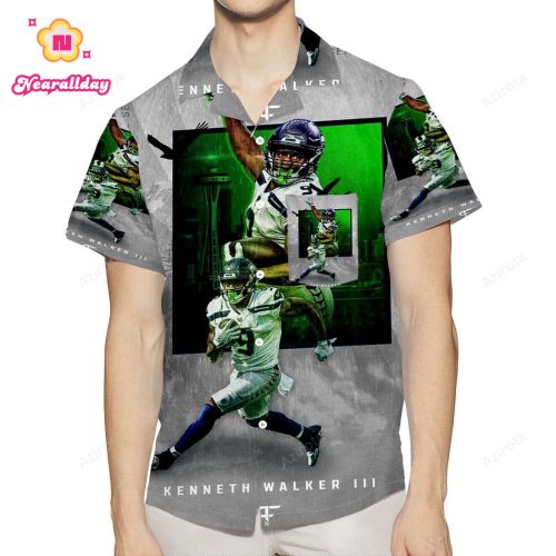 Seattle Seahawks Kenneth Walker III1 3D All Over Print Summer Beach Hawaiian Shirt With Pocket