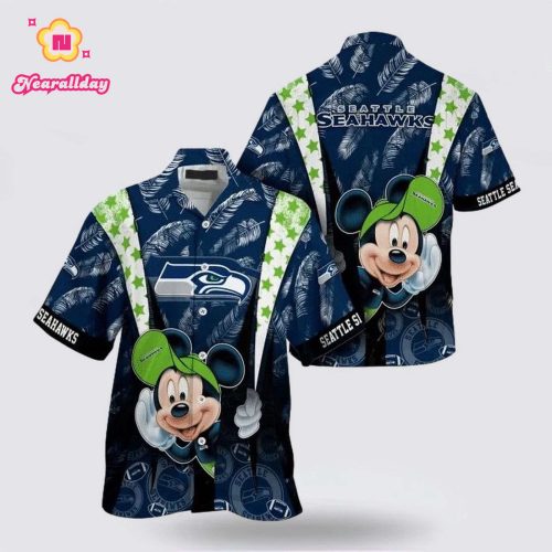 Seattle Seahawks Nfl Mickey Mouse Hawaiian Shirt For Fans