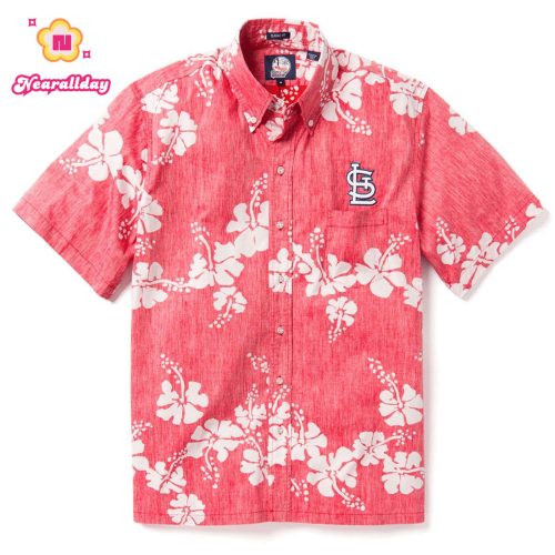 St Louis Cardinals Hawaiian Shirt with Hibiscus Flower Pattern - Best RH Design